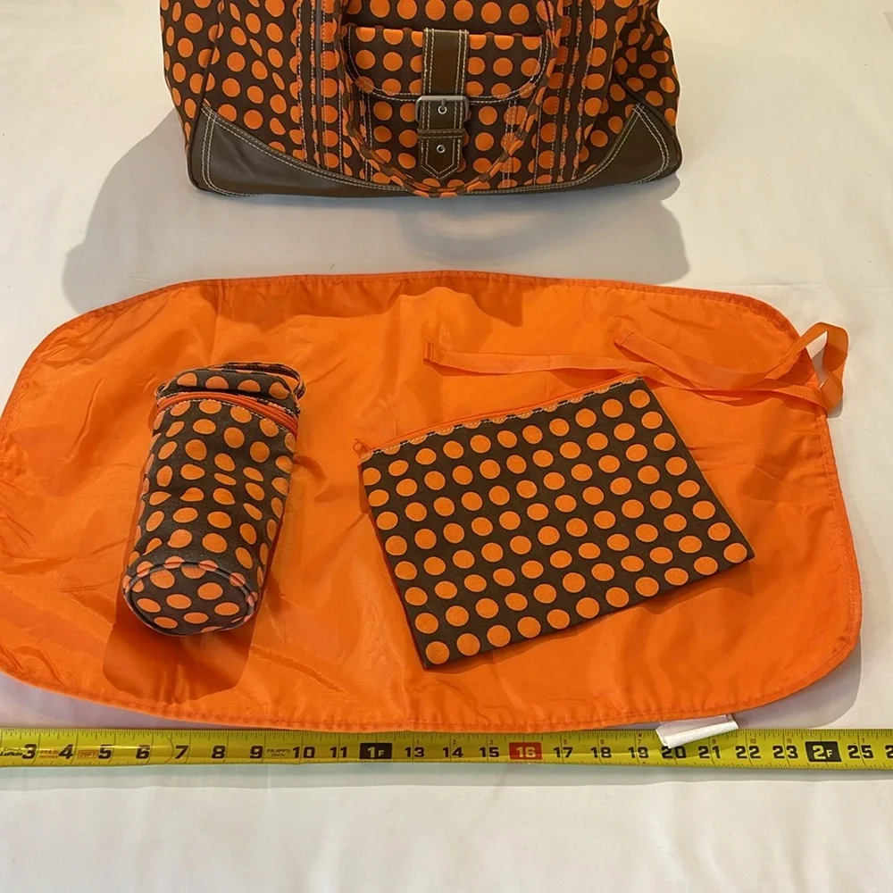 KALENCOM NEW ORLEANS Orange Polka Dot BABY Tote Bag Set